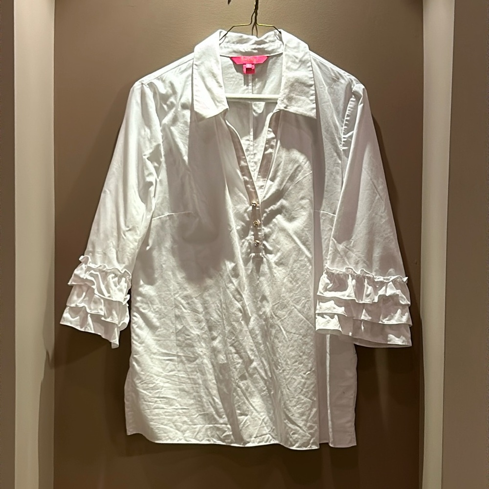 Lilly Pulitzer white blouse size M